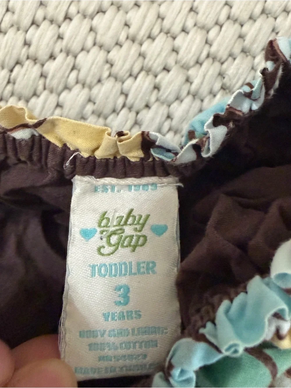 Baby Gap Girls Floral Sundress in Aqua, Yellow & Green 3T